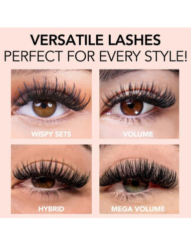 Extensiones de Pestañas Kiara Sky Cashmere Easy Fan 9mm Negro