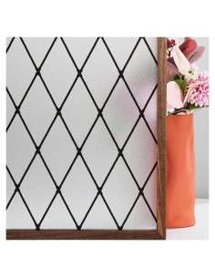 Película para Ventanas FEOMOS Lattice Negro 43.9x200 cm