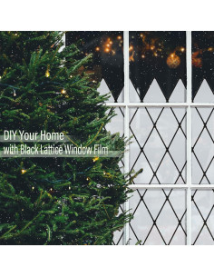 Película para Ventanas FEOMOS Lattice Negro 43.9x200 cm 2