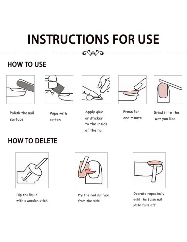 24 Uñas Postizas Cortas Cuadradas RIIICFDD Rosa Nude