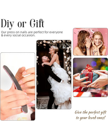 Uñas Postizas Cuadradas Negras Verdes Moradas 24PCS OCOUYVD