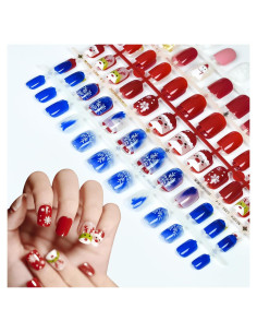 Uñas Postizas de Navidad Coolnail 120 Pcs 5 Diseños
