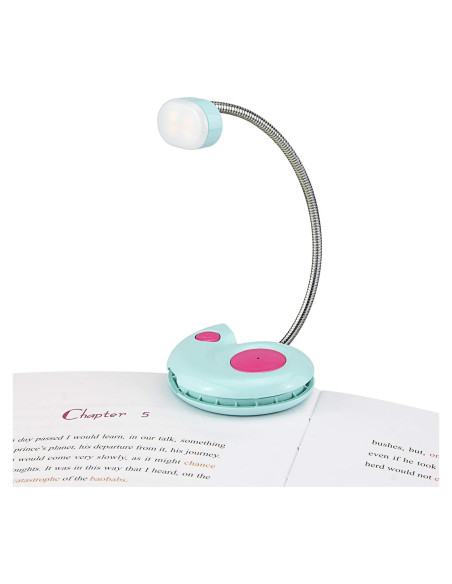 Luz de Libro Recargable HONGUT Azul con 3 Modos de Brillo