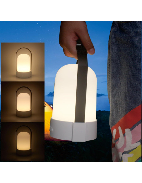 Lámpara LED portátil YONIKU IP44 recargable USB-C 600mAh