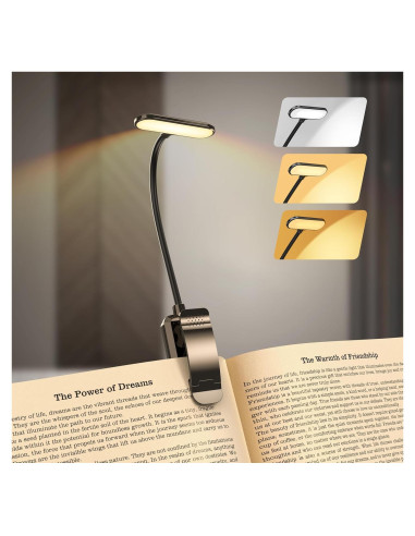 Luz de Lectura Recargable Sotipevs YD-388 Negra 20 LED 100H