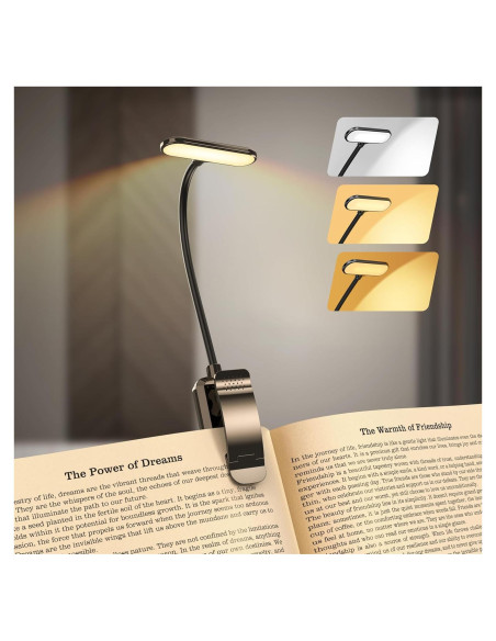 Luz de Lectura Recargable Sotipevs YD-388 Negra 20 LED 100H