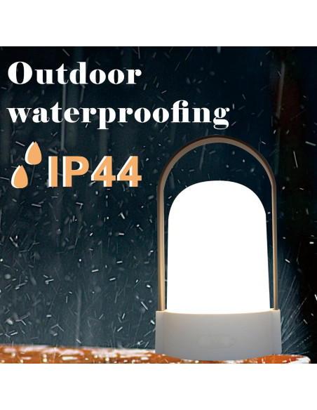 Lámpara LED portátil YONIKU IP44 recargable USB-C 600mAh