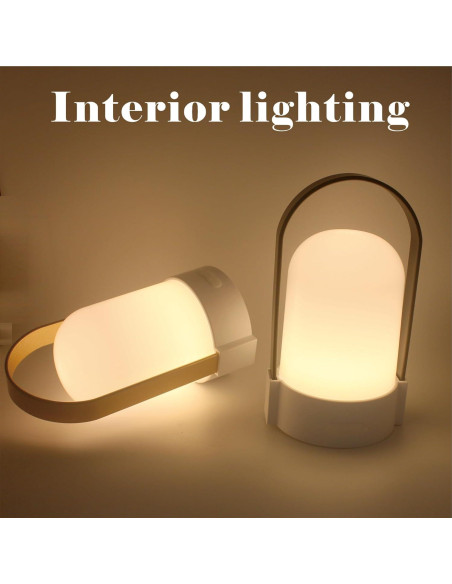 Lámpara LED portátil YONIKU IP44 recargable USB-C 600mAh