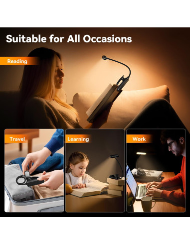 Luz de Lectura Recargable Sotipevs YD-388 Negra 20 LED 100H