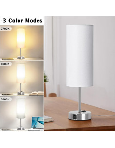 Juego de 2 Lámparas de Mesa ZJOJO 45.72cm Regulables 3 Niveles 2