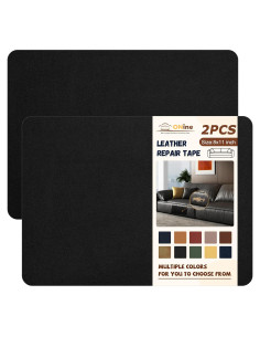 Parche Autoadhesivo de Cuero ONine 21x28 cm Negro Grano Fino