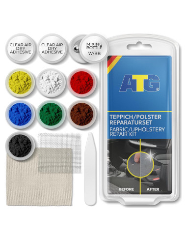 Kit de Reparación de Tapicería ATG - 8-10 Reparaciones - Tela y Cuero