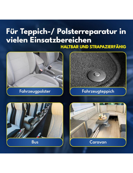 Kit de Reparación de Tapicería ATG - 8-10 Reparaciones - Tela y Cuero