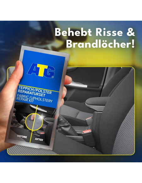 Kit de Reparación de Tapicería ATG - 8-10 Reparaciones - Tela y Cuero