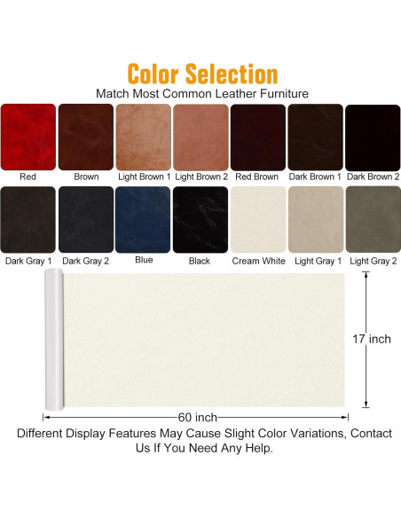 Parche de Reparación de Cuero ILOFRI 43x152 cm Autoadhesivo Blanco