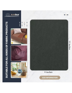 Parche Autoadhesivo de Terciopelo Azobur 20x28 cm Gris Oscuro 2