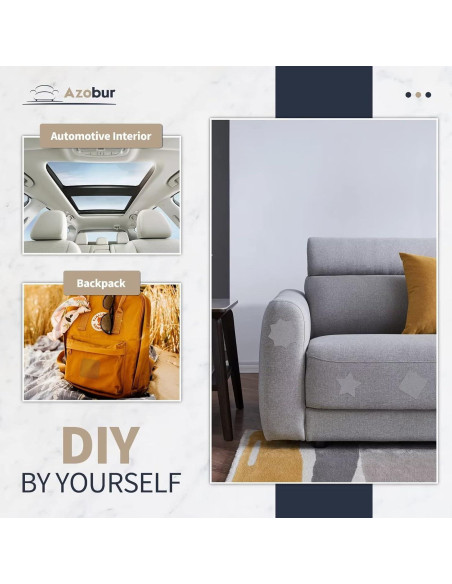 Parche Autoadhesivo de Terciopelo Azobur 20x28 cm Gris Oscuro