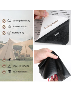 Parche de Reparación Impermeable KING MOUNTAIN 23x28 cm 2 Pcs 2