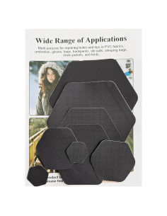 8 Parches de Reparación Autoadhesivos WILDREEDS para Chaquetas de Plumas