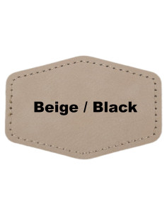 Parches de cuero sintético Genérico 7.62x5.08 cm Beige/Negro