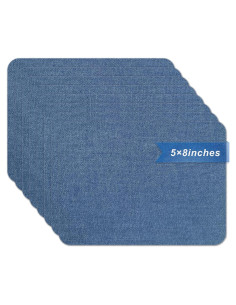 Parche de Planchar Azobur 8 Piezas Mezclilla 20x13 cm Azul