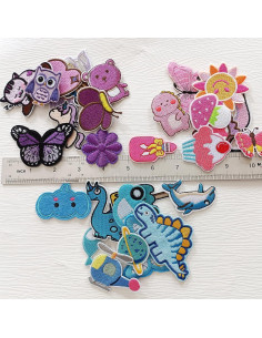 30 Parches Bordados Planchar MISDONR Colores Mezclados 2