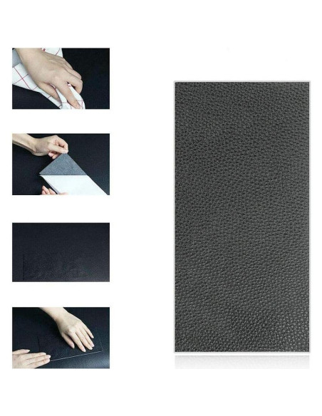 Parche de Reparación de Cuero Autoadhesivo Acxico 6 Piezas 15x25cm