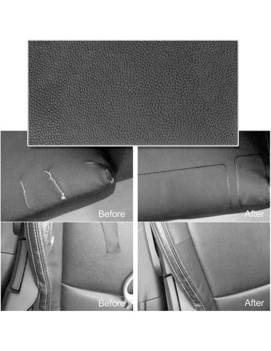 Parche de Reparación de Cuero Autoadhesivo Acxico 6 Piezas 15x25cm