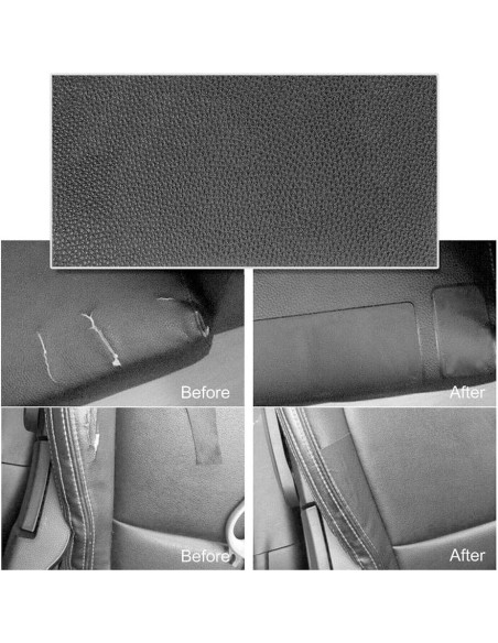 Parche de Reparación de Cuero Autoadhesivo Acxico 6 Piezas 15x25cm