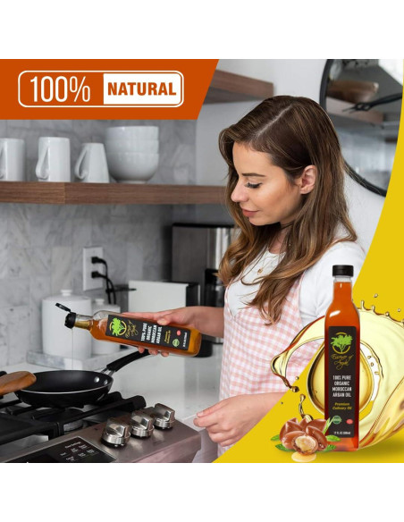 Aceite de Argán Orgánico Comestible Esencia de Argán 482ml