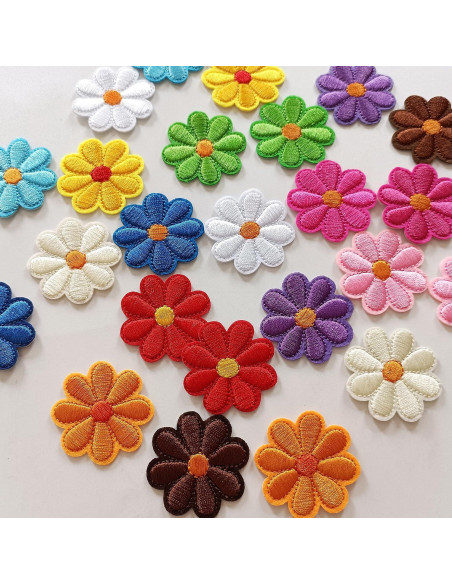 24 Parches Bordados Coloridos MISDONR para Planchar y Coser