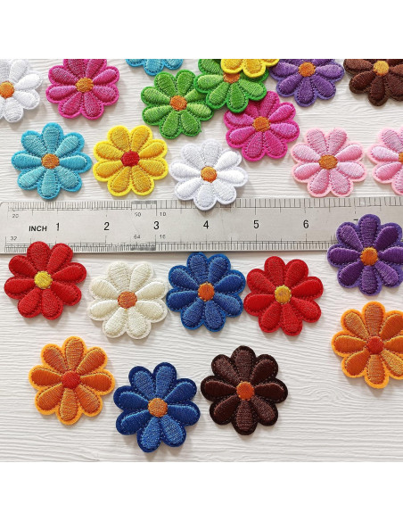 24 Parches Bordados Coloridos MISDONR para Planchar y Coser