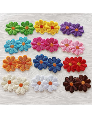 24 Parches Bordados Coloridos MISDONR para Planchar y Coser