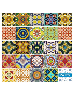 Pegatinas de Azulejos Mi Alma 24 PC 10x10 cm Impermeables