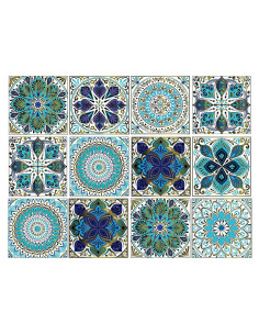 12 Piezas Pegatinas de Azulejos GZsenwo 15x15 cm Marroquíes