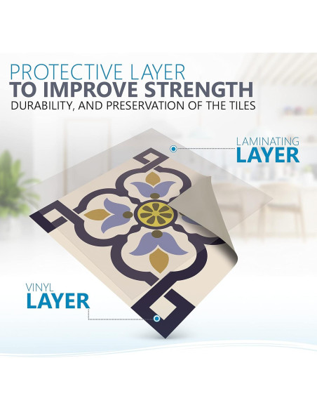 Pegatinas de Azulejos Mi Alma 24 PC 10x10 cm Impermeables