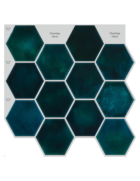 Azulejos Autoadhesivos CRE8TIVE 4 Hojas 30.48x30.48cm Verde Esmeralda Azulejos Autoadhesivos CRE8TIVE 4 Hojas 30.48x30.48cm Verde Esmeralda