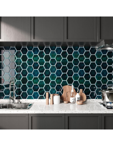 Azulejos Autoadhesivos CRE8TIVE 4 Hojas 30.48x30.48cm Verde Esmeralda Azulejos Autoadhesivos CRE8TIVE 4 Hojas 30.48x30.48cm Verde Esmeralda