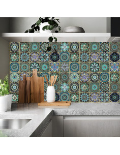 24 Pegatinas de Azulejos Autoadhesivas WAO ZONE 10x10cm 2