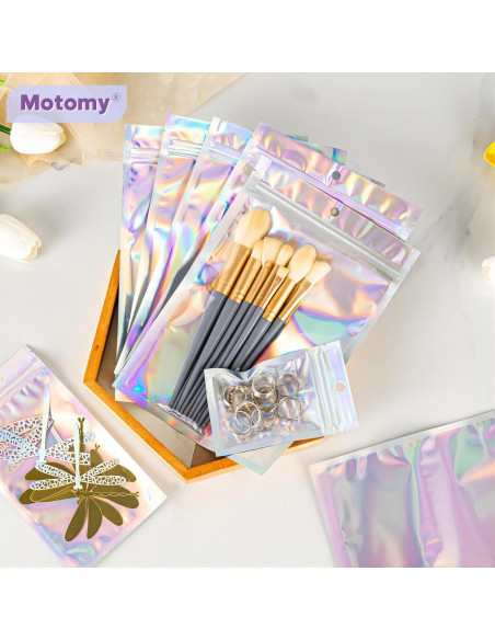 100 Bolsas Holográficas Reutilizables 3x4" Motomy para Alimentos 100 Bolsas Holográficas Reutilizables 3x4" Motomy para Alimentos