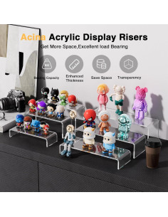 Soportes de Exhibición Acrílicos Acina 3Pcs 30.48cm Rectángulo 2