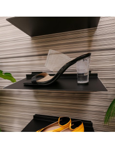 Estante de Exhibición de Metal Negro STORE FIXTURES DIRECT 10x28 cm - 2 Paquete 2