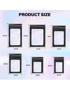 100 Bolsas Reutilizables Holográficas Piadis 10x15 cm 2