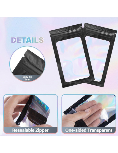 100 Bolsas Reutilizables Holográficas Piadis 10x15 cm