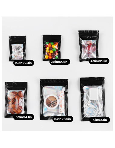 100 Bolsas Reutilizables Holográficas Piadis 10x15 cm