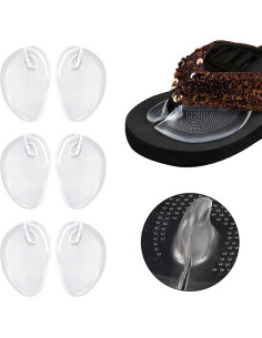 3 Pares Almohadillas de Gel Silicona Transparente para Sandalias 2