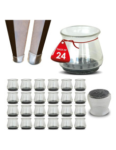 24 Protectores de Suelo de Silicona Xwhare Antideslizantes