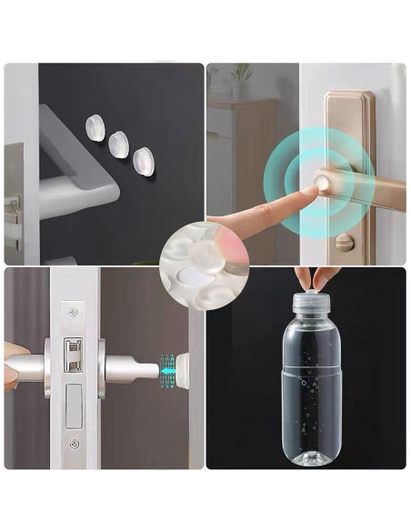 100 Topes de Puerta de Silicona Autoadhesivos Monochef 12.7mm