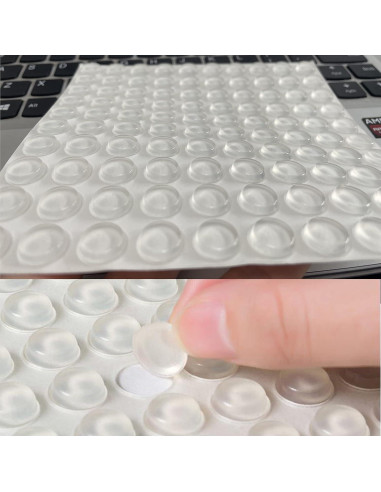 100 Topes de Puerta de Silicona Autoadhesivos Monochef 12.7mm