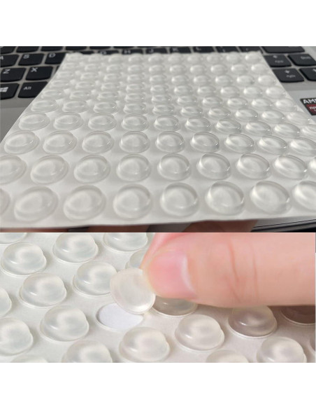 100 Topes de Puerta de Silicona Autoadhesivos Monochef 12.7mm